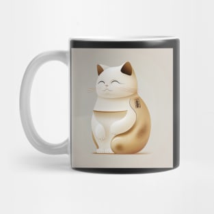 Japanese Lucky Cat Gold Mug